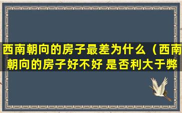 西南朝向的房子最差为什么（西南朝向的房子好不好 是否利大于弊）